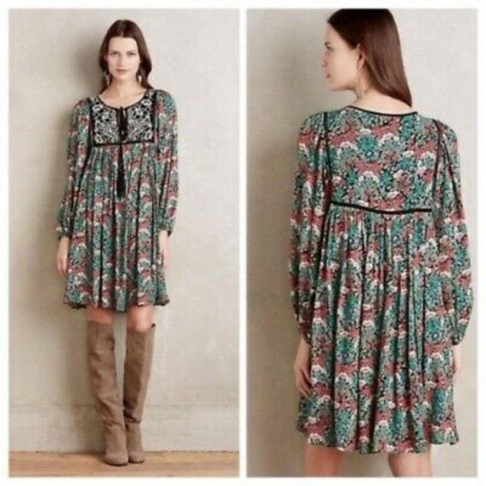 EUC Anthropologie Floreat Babydoll Dress - Picture 1 of 2